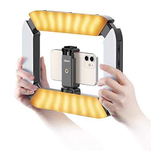Smartphone Video Rig with Light, Cell Phone Handheld Stabilizer U200 Light