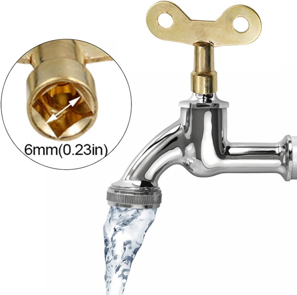 4Pcs Yellow Radiator Plumbing Bleed Bleeding Key Solid Brass