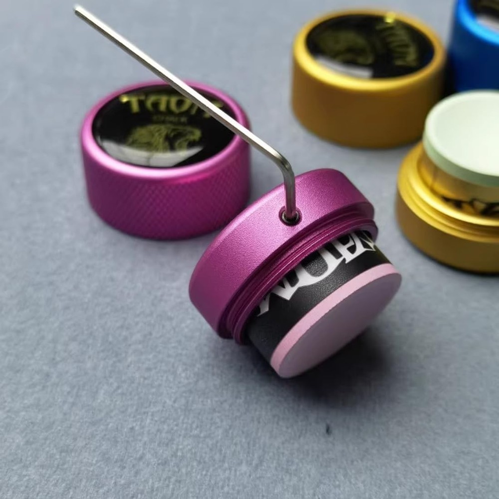 TAOM Pool Chalk Holder Round Shaped Practical Tool Billiards Accessories