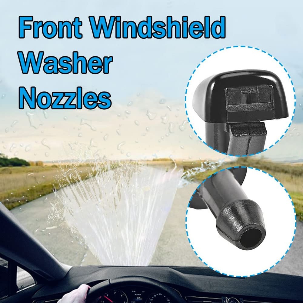 2PCS Front Windshield Washer Nozzles, Single Hole Windshield Sprayer Nozzle R...
