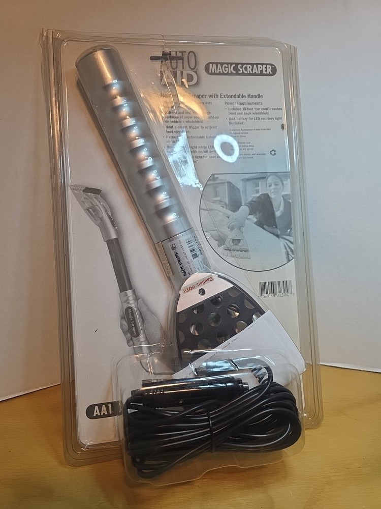 Heated Ice Scraper Vehicles Magic Retractable Extendable Handle To 18'' New