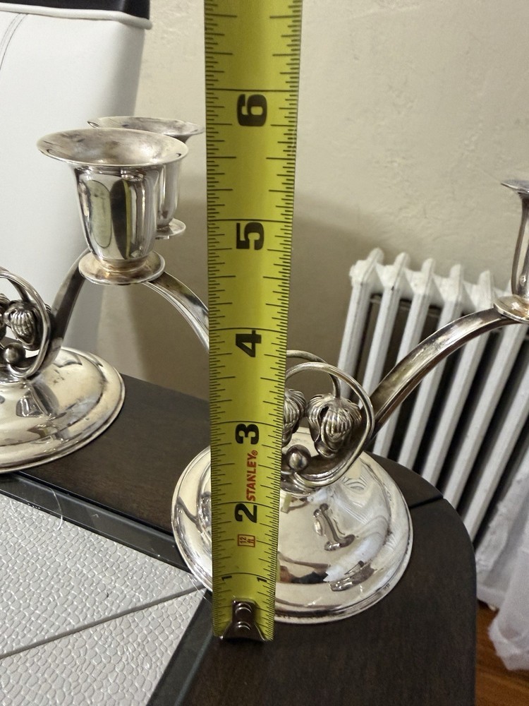 Denmark silverplated candlestick holder 2
