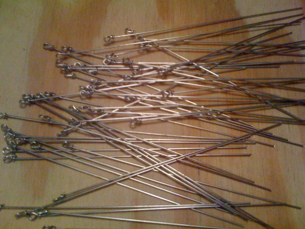 100 Straight w/ Loop 6 inch Wire Forms .035 Wire Make Spinners