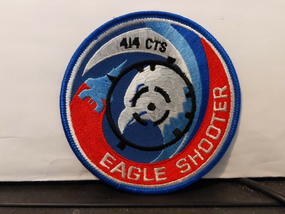 414th COMBAT TRAINING SQUADRON EAGLE SHOOTER SWIRL PATCH 4 x 4 inch