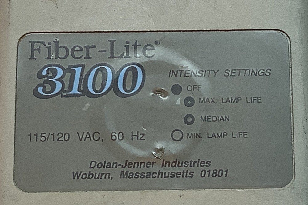 Fiber-Lite 3100 Illuminator Light Source with Power Adapter