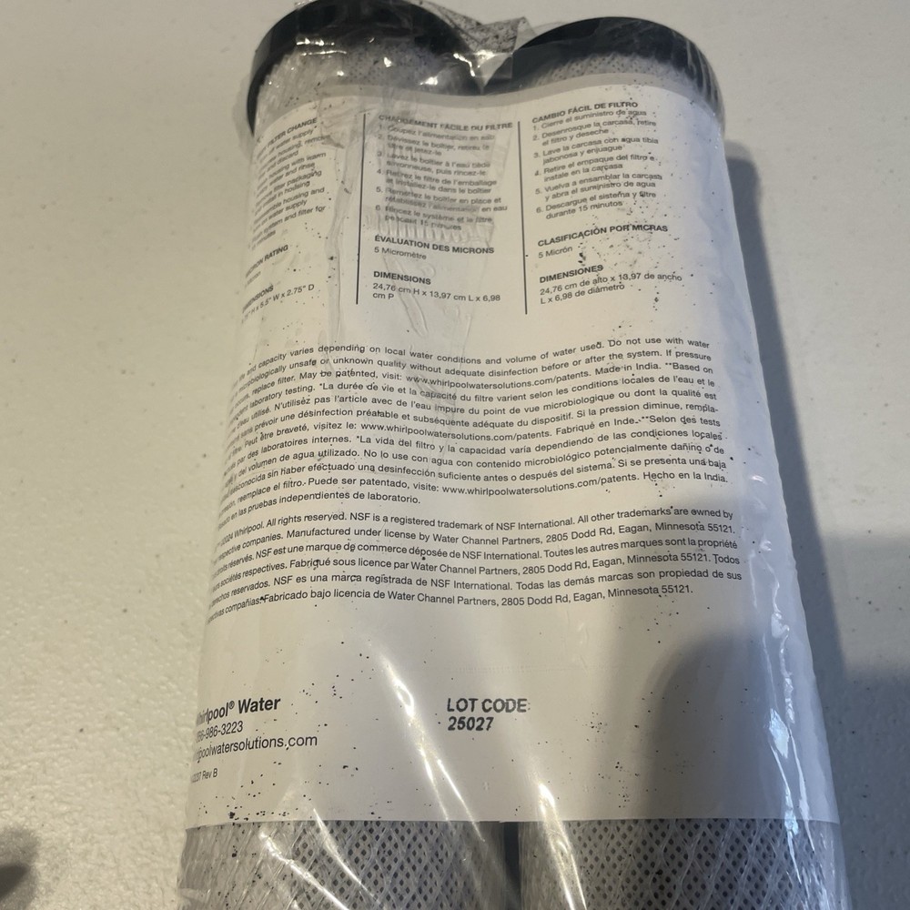 Whirlpool Standard Capacity Carbon Whole Home Water Filter - 2 Pack - WHA2BF5