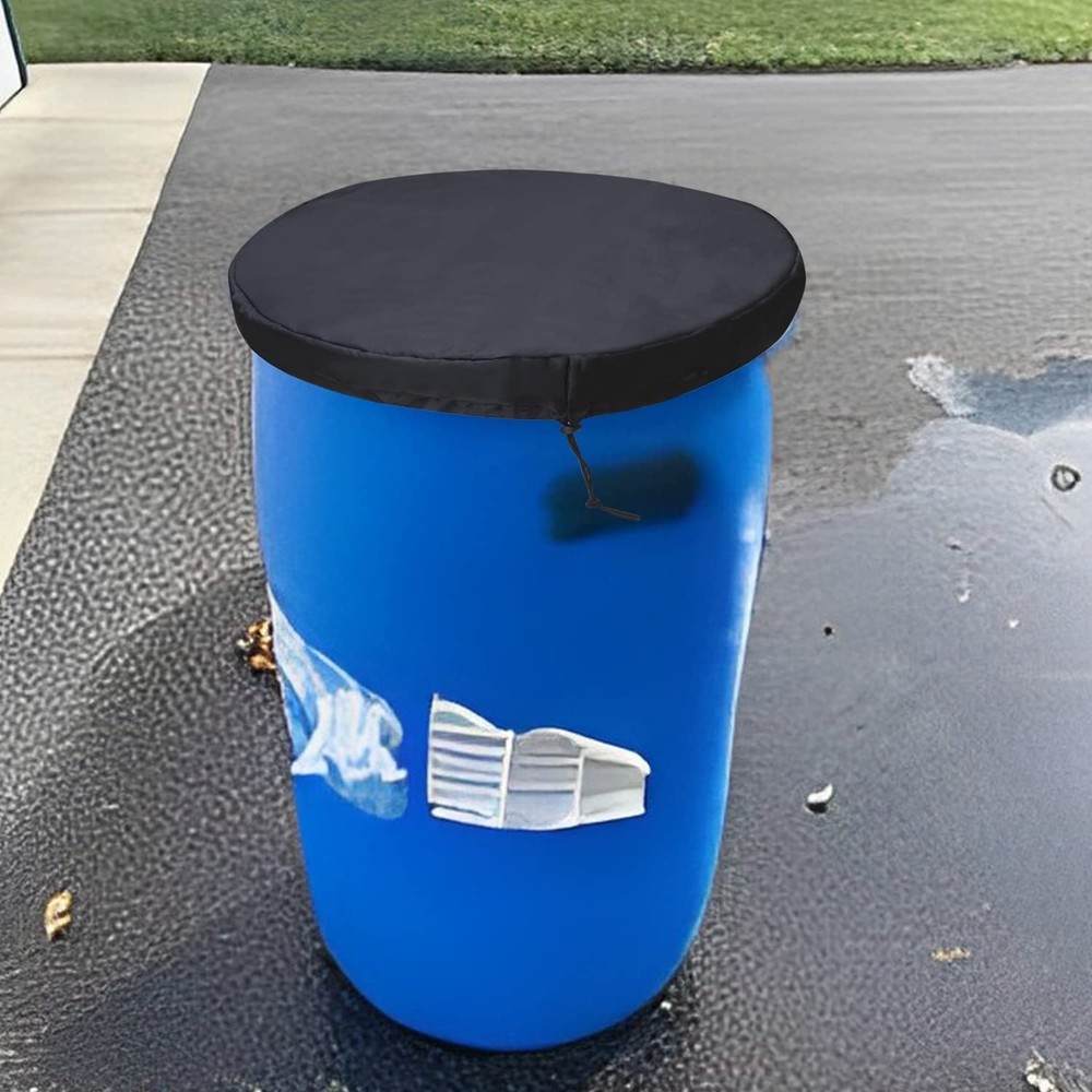 55 Gallon Drum Cover with Stretchable Adjustable Drawstring , 55 Gallon Drum ...
