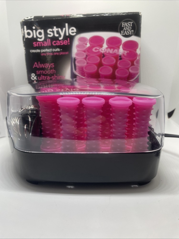 2016 Conair 20 Multi-Sized Rollers Big Style Small Case Pink Curlers