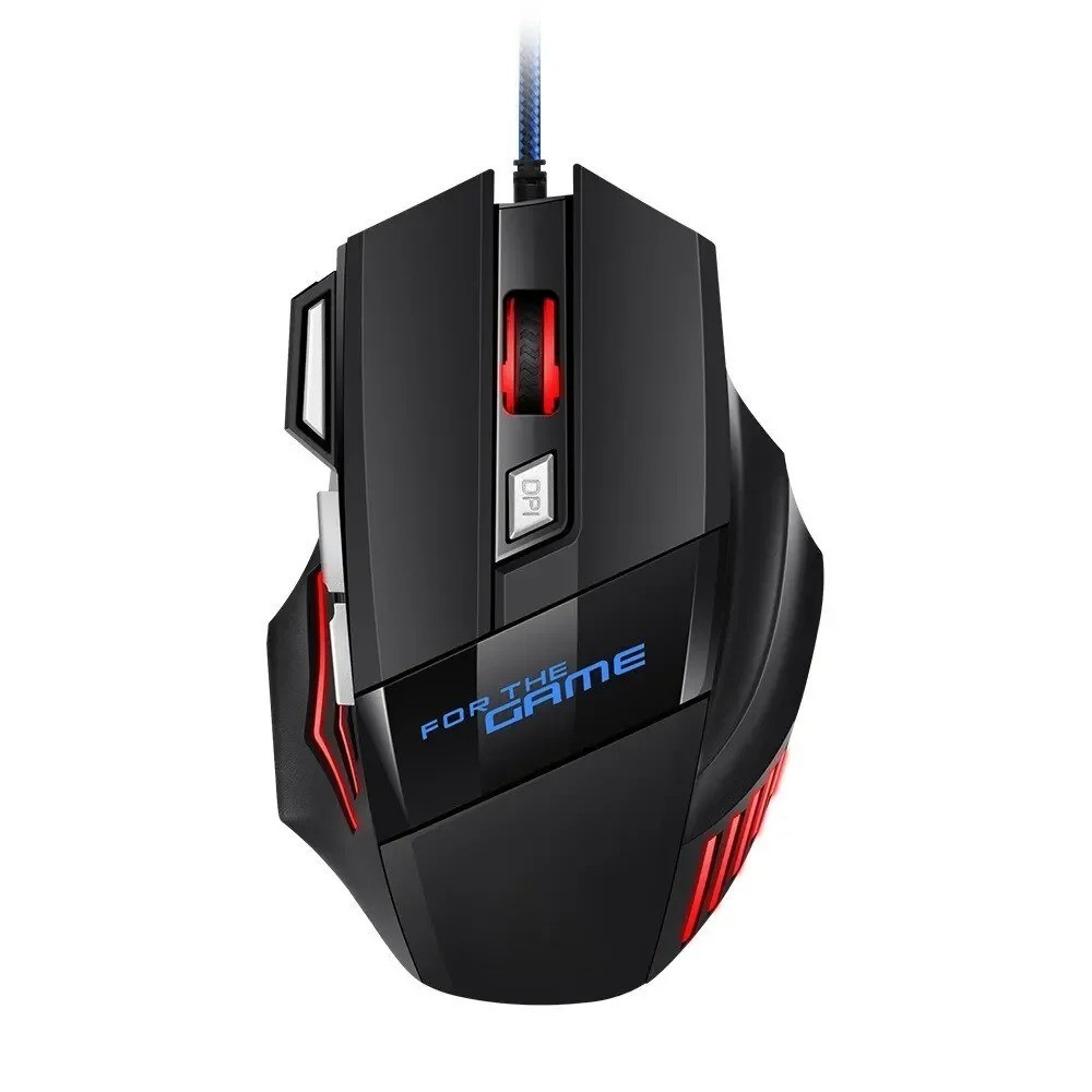 Gaming Mouse 7 Button USB Wired LED Breathing Fire Button 3200 DPI Laptop PC