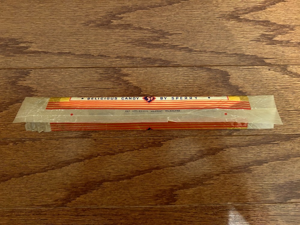 Vintage {Sperry} "CHICKEN DINNER" {Old-Fashioned Peanut Bar} Candy Wrapper RARE!