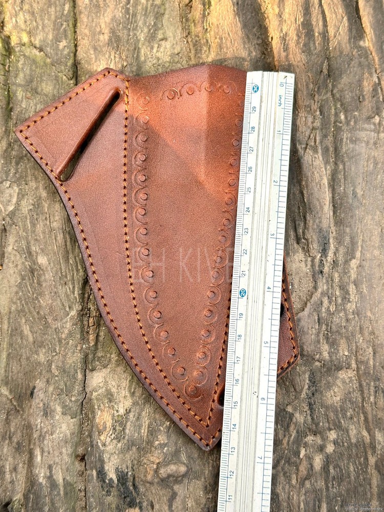 Custom Engraved Pure Leather Belt Loop Sheath for Fixed Blade & Skinner