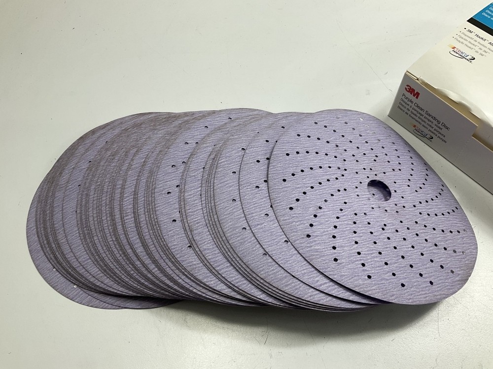 3M 30760 6" Hookit Purple Multi-Hole Clean Sanding Disc P800 Grit,  50 Discs