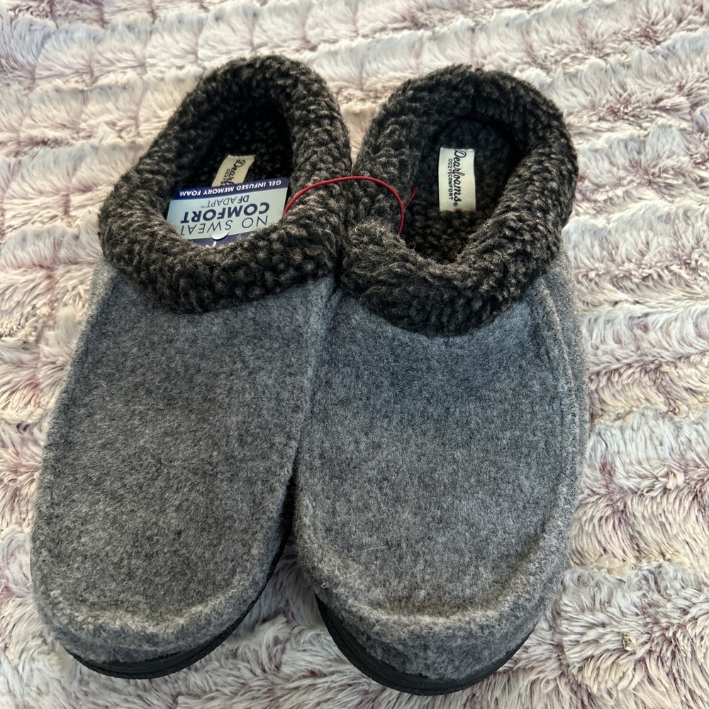 DearFoam Men Memory Foam Slippers size Med New