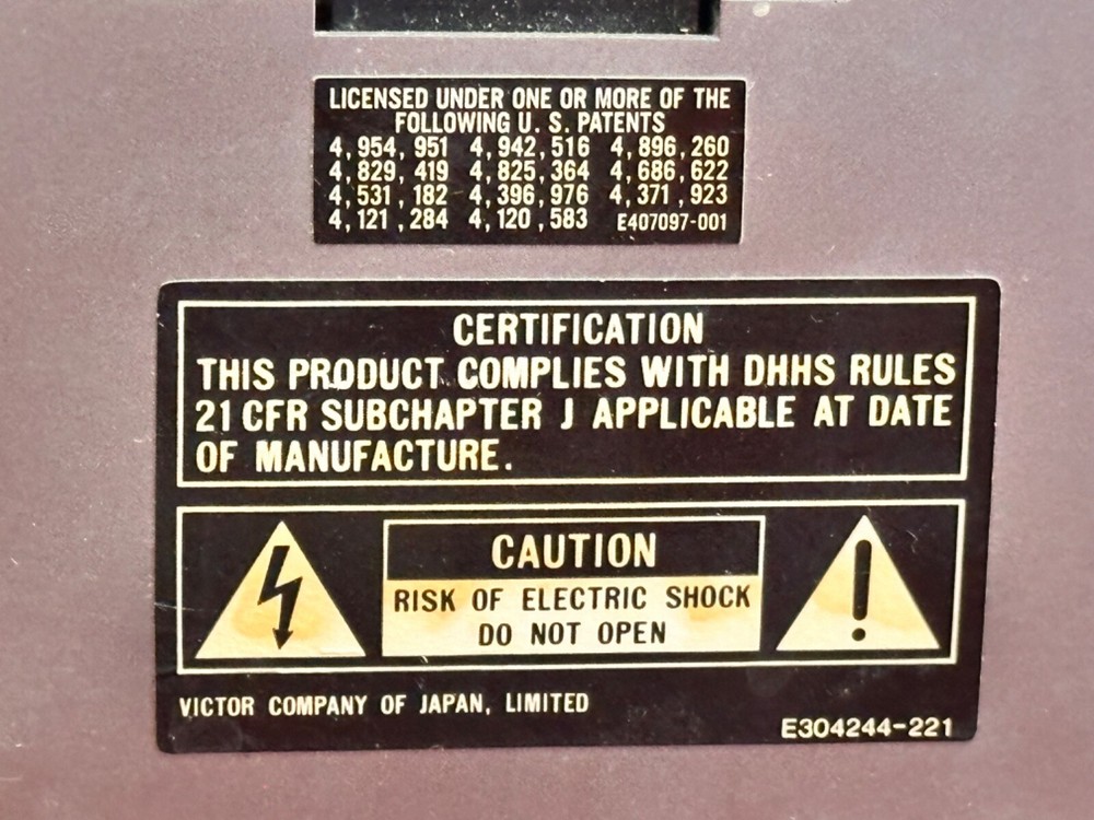 JVC XL-R86BK 5 CD Disc Player - Top Loading