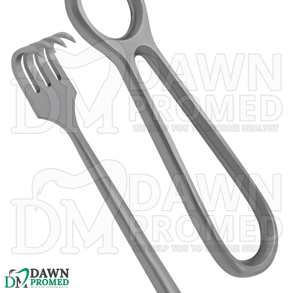 5 Pcs Volkman Retractor 8.5" 1, 2, 3, 4 & 5 Sharp Prong Surgical Instruments Set