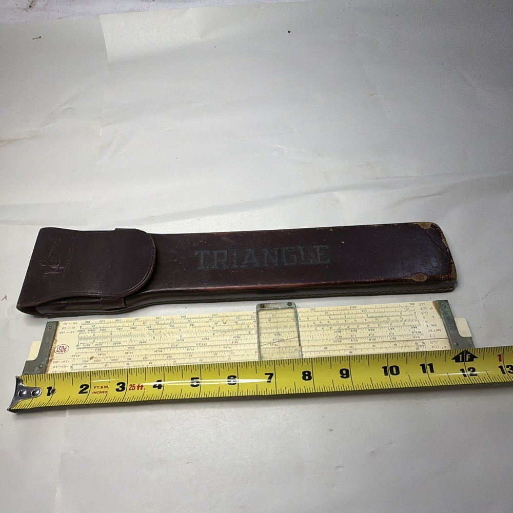 Frederick Post Co. Versalog Bamboo Hemmi Slide Rule With Case