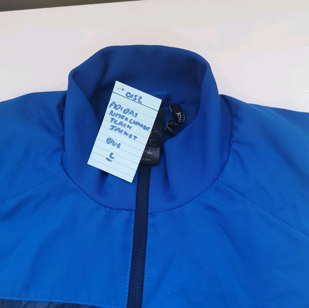 Adidas Track jacket Blue Black size Large Climacool
