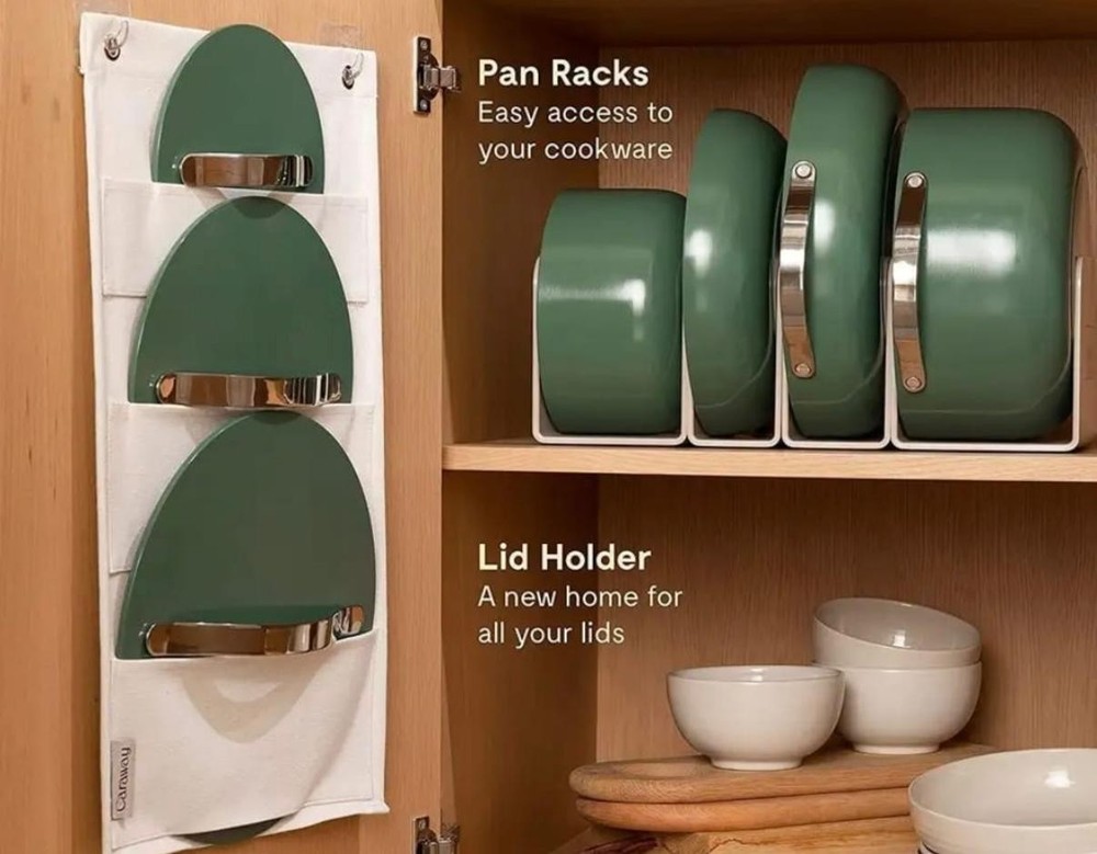 Ceramic Nonstick Cookware Set - 12 Piece New With Rack (Unbranded)