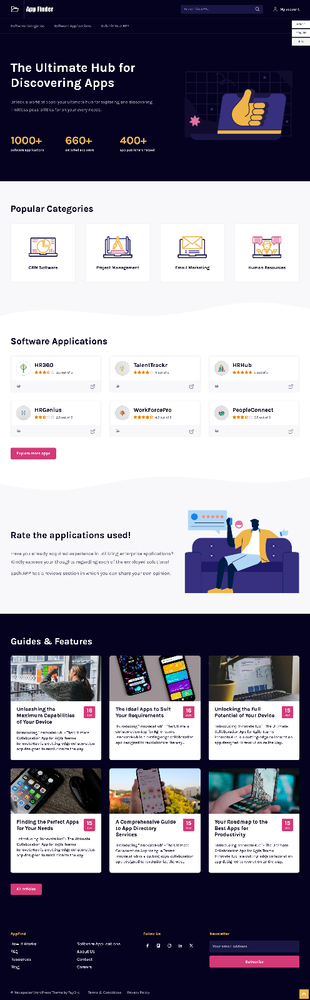 App Finder Directory Website Design with Free 5GB VPS Web Hosting