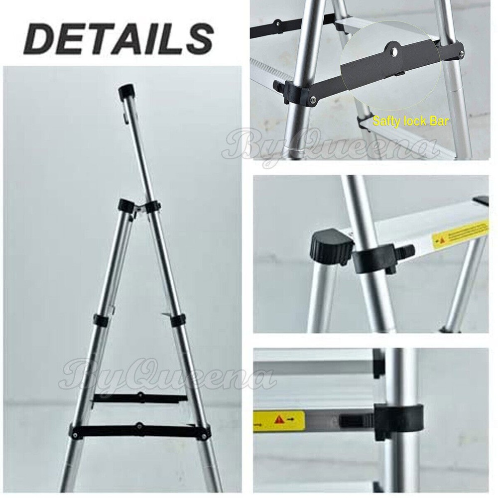 1.4M-2.3M Multi-Purpose Aluminium Telescopic A Frame Folding Ladder Extendable
