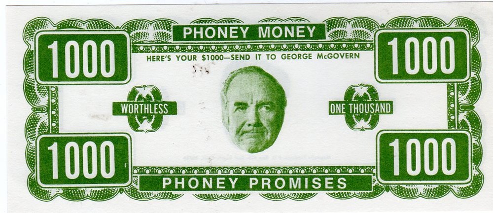 1972 McGovern Eagleton Phoney Money Bill