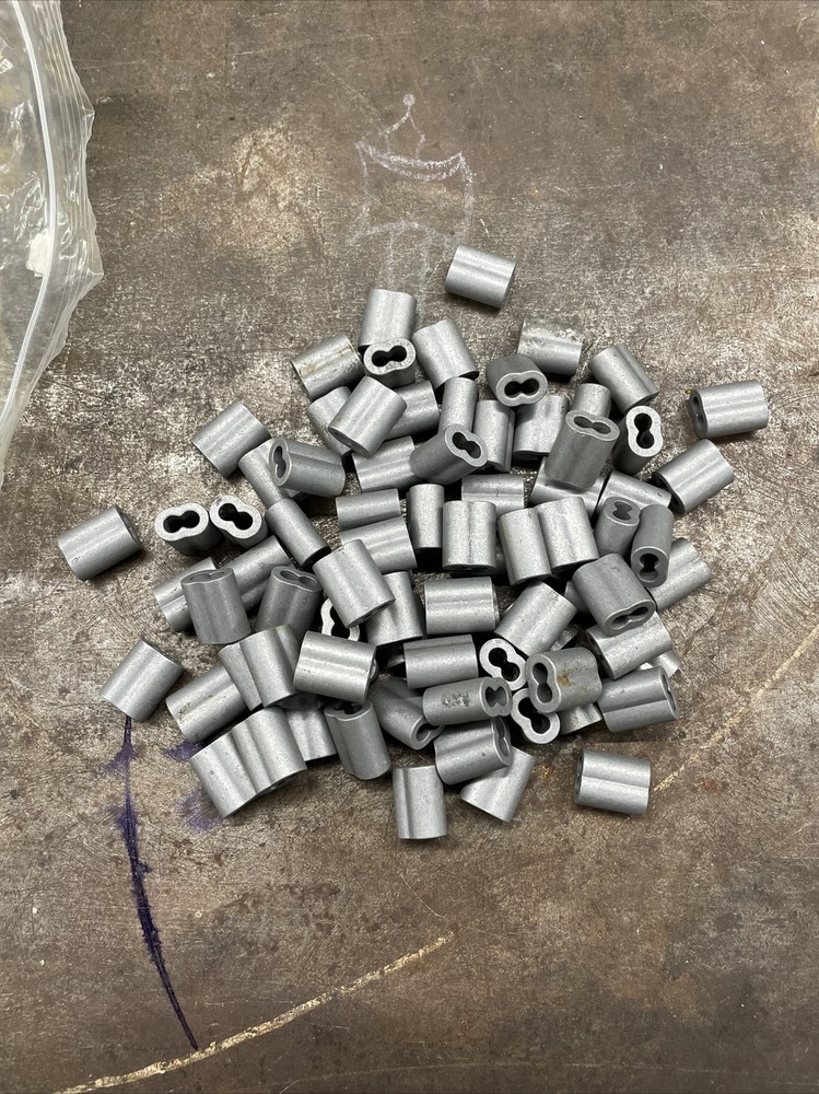 80 ALUMINUM 5/32" Wire Rope Cable Sling Clip Compression Sleeve