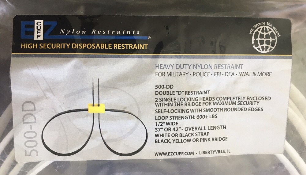 EZ Cuff High Security Disposable Restraint. Pack of 10.