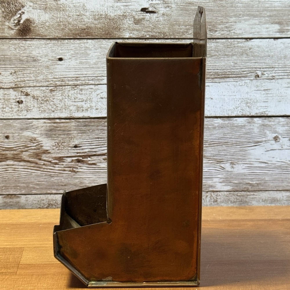 Vintage Copper Match Holder Pig Tool Punch Design