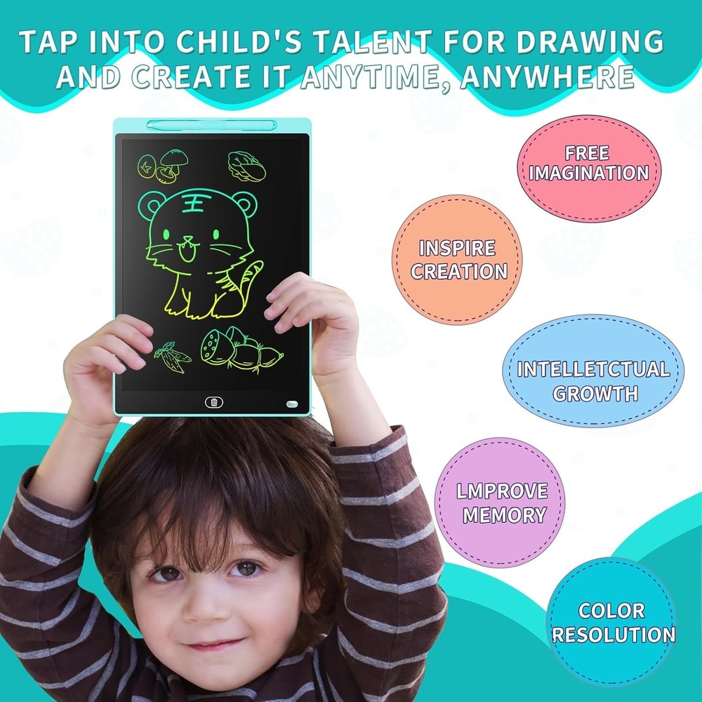 2 Pack] LCD Writing Tablet 8.5-Inch Colorful Doodle Board, Toddler Learning E...
