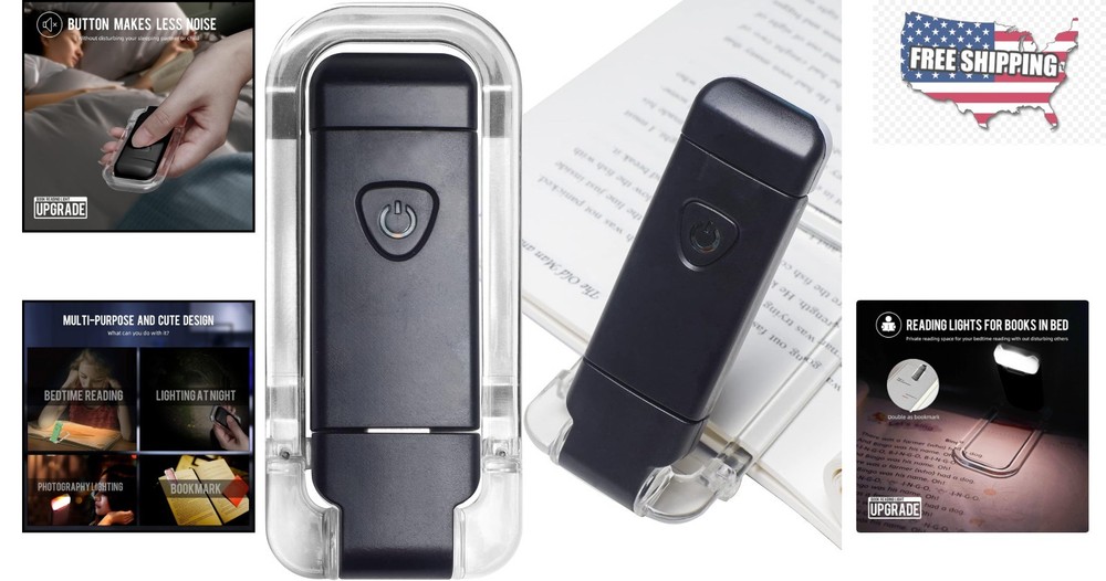 Dimmable LED Book Light - Portable Clip-On Design for Comfortable Night Reading