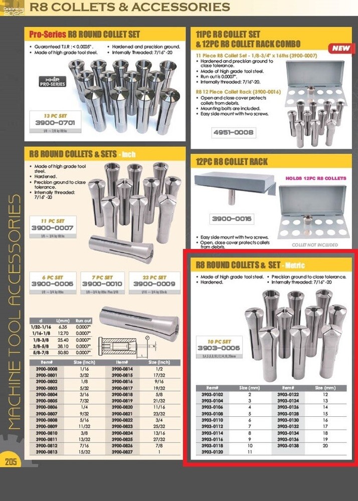 8MM R8 ROUND COLLET (3903-0114)