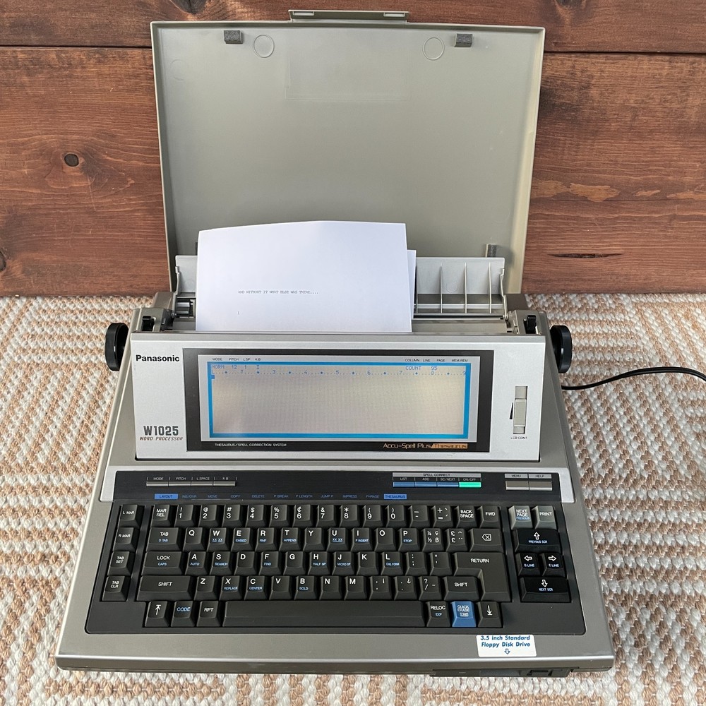 Panasonic KX-W1025 Personal Word Processor Type Writer 1989 Working Tested!