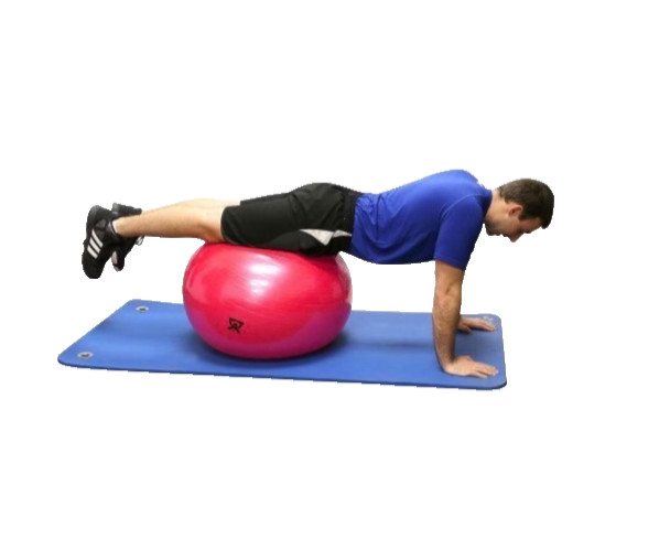 New! CanDo Inflatable Exercise Ball - Red - 38” (95 cm)