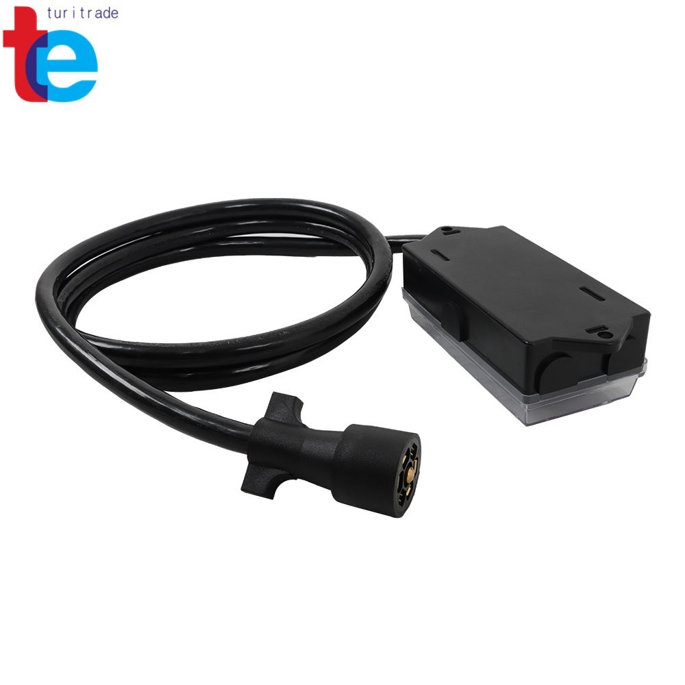 8 Ft Trailer Cord 7 Way Plug Inline Junction Box Wiring Harness Kit