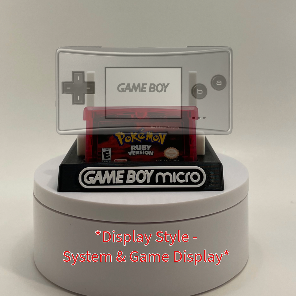 Game Boy Micro with Game Display/Stand/Holder - DISPLAY ONLY (Customize Colors)