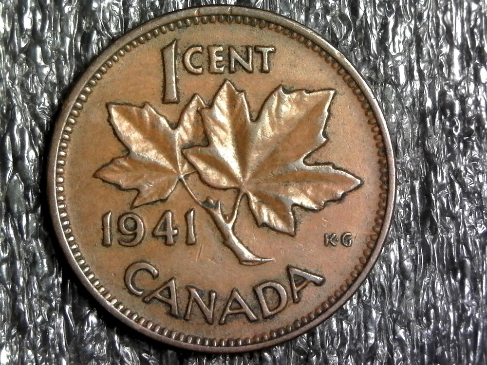 1941 Canada One Cent Foreign, World Coin KM#32 (z1000)