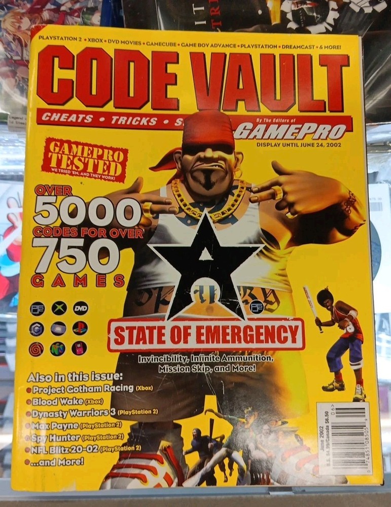 JUNE 2002 CODE VAULT video game magazine - STATE OF EMERGENCY