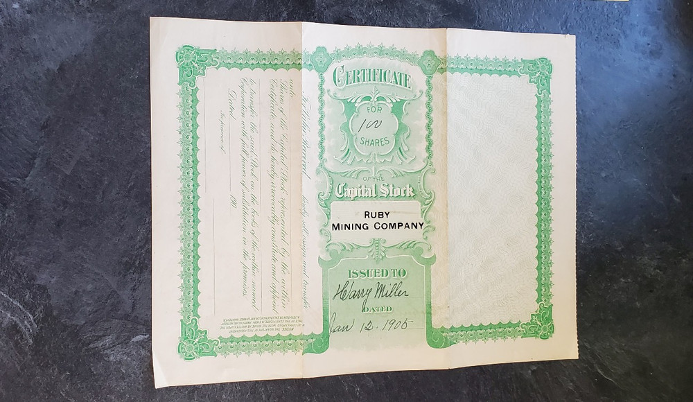 UNAKA Mining Co Stock Certificates+other