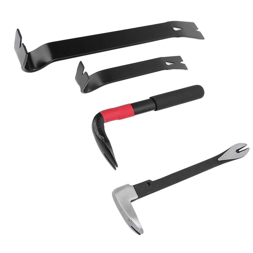 4 Pcs Nail Puller Pry Bar Set Multi Functional High Hardness Nail Puller Flat