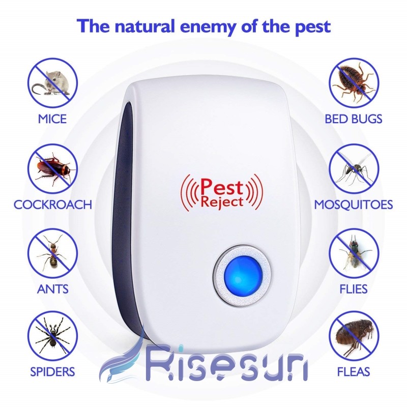 Electronic Pest Reject Control Ultrasonic Repeller Home Bug Rat Spider Roaches