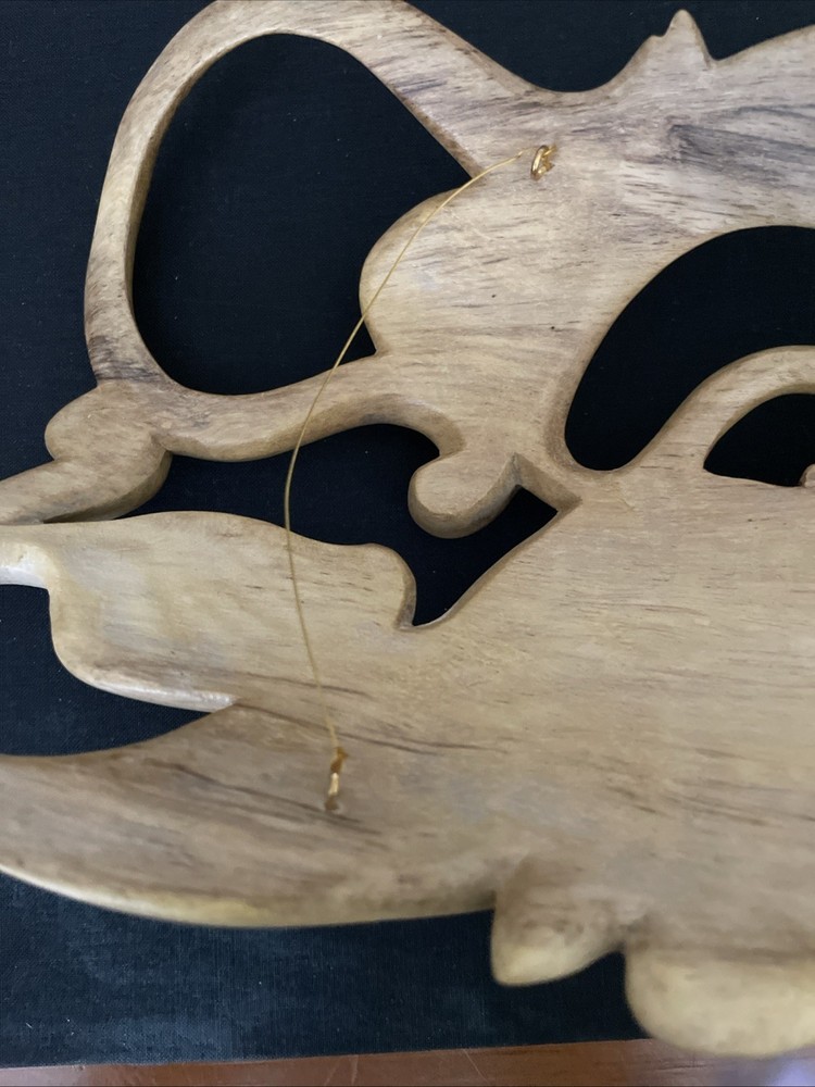 Handcrafted Abstract wooden mask wall art