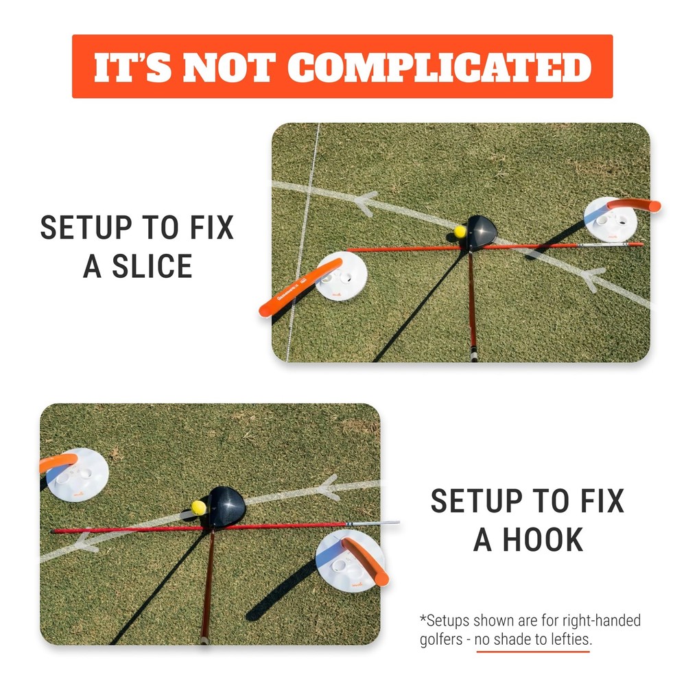 WHYGOLF Alignment Discs Lite Compact Golf Swing Trainer and Sticks Set with 2