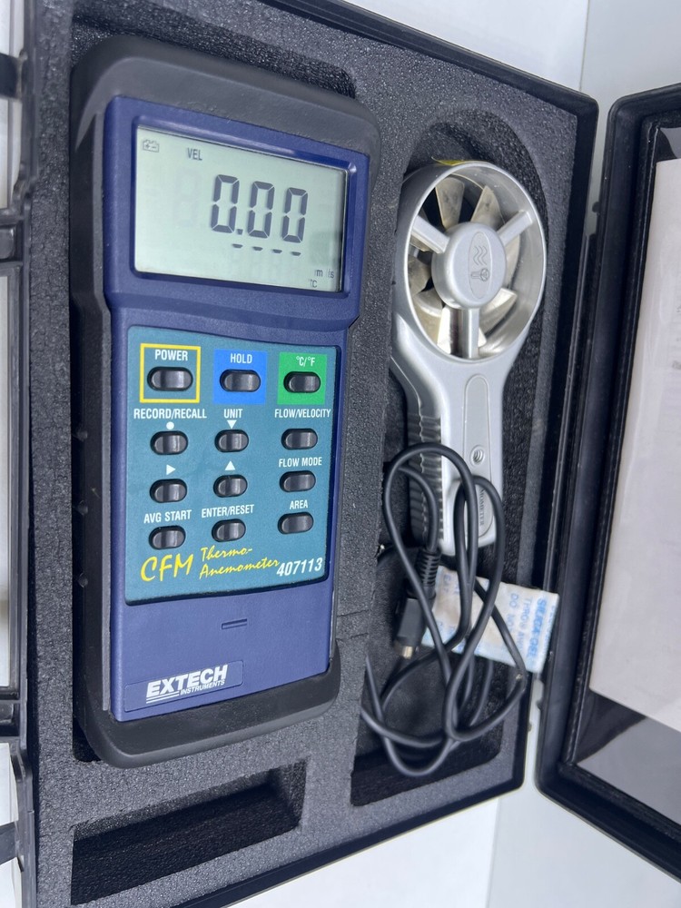 Extech CFM Thermo-Anemometer Model 407113