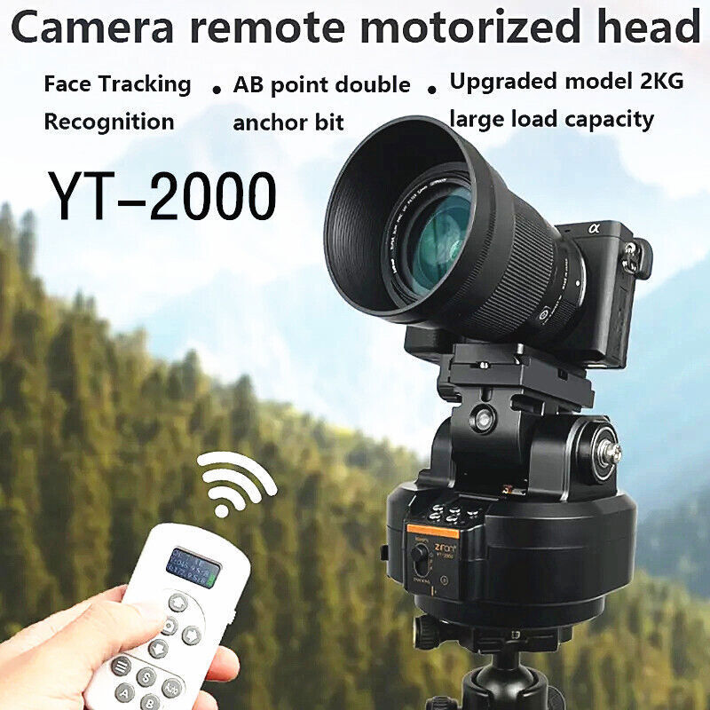 ZIFON YT-2000 Auto Motorized Pan/Tilt Panoramic Head Stabilizer Remote Control