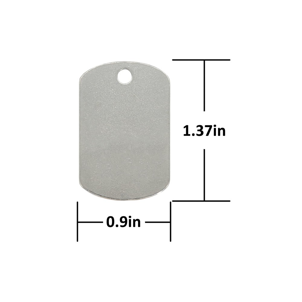 Rectangular Stamping Blanks Stainless Steel Blank Tags Engraving Blanks 25 Pa...