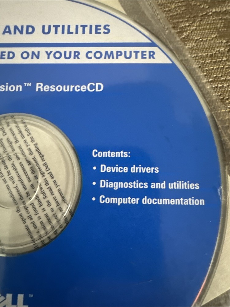 Vintage Dell Dimension Resource CD 2000- 2002 only Drivers and Utilities CD