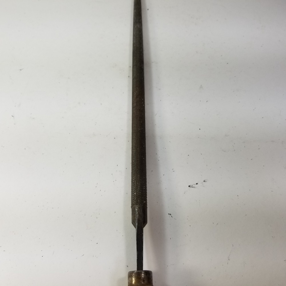 VINTAGE NICHOLSON 13" Round File Wood Handle