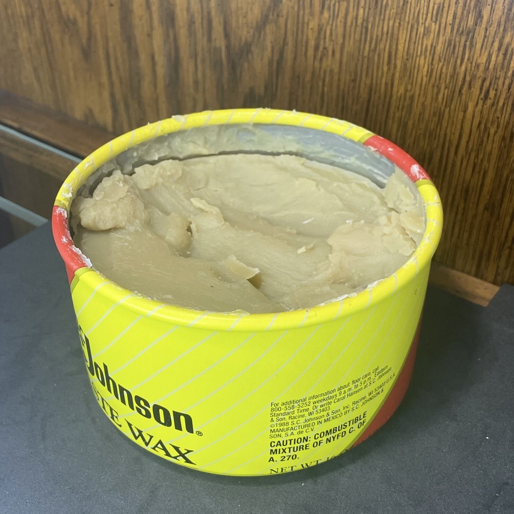 SC Johnson Paste Wax 16oz 1988 Original Formula 90% Full