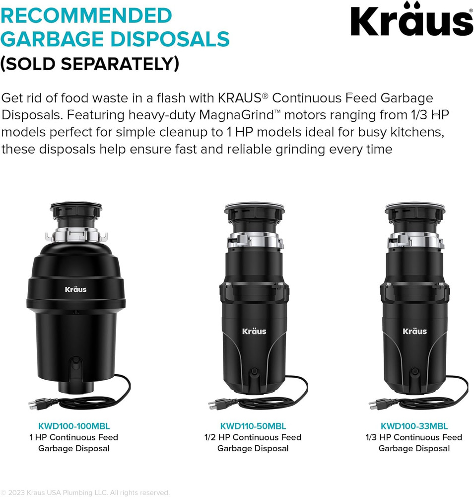 Chrome Garbage Disposal Air Switch Kit with Button, Adapter, and Power Cord