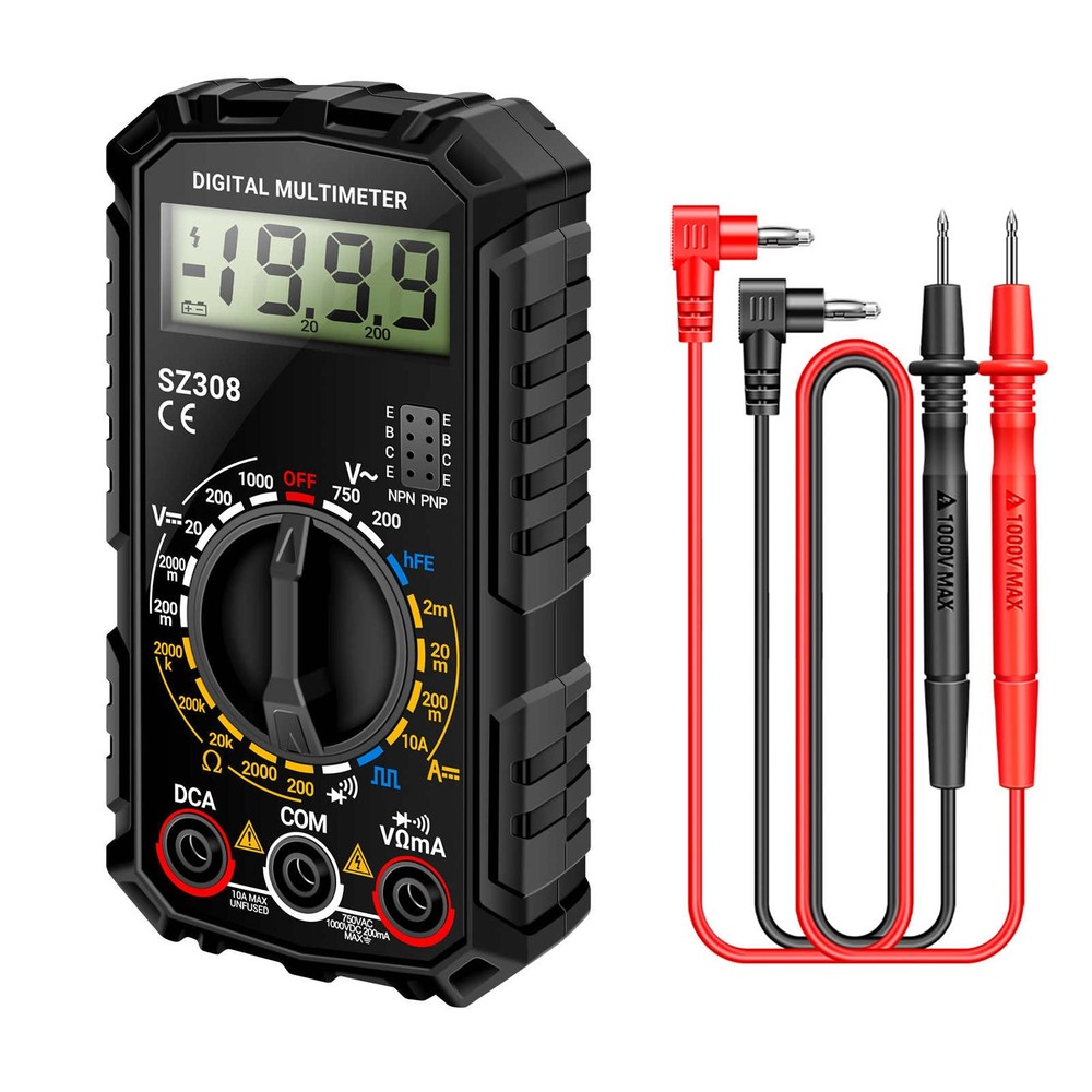 Multimeter Voltmeter Ammeter for AC DC Voltage Current and Diode Transistor Test